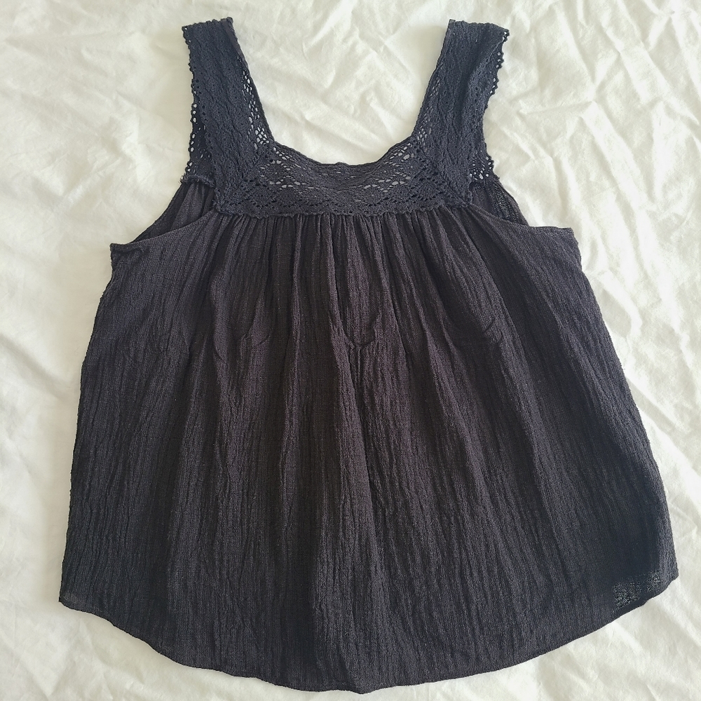 Madewell XXS Crochet Lace Tieback Tank Top